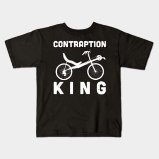 Contraption King / recumbent trike gift idea / recumbent lover present Kids T-Shirt